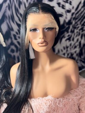 🥳 28” Inch 13x6 closure wig Straight Hunan Hair